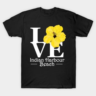 Indian Harbour Beach LOVE Yellow T-Shirt